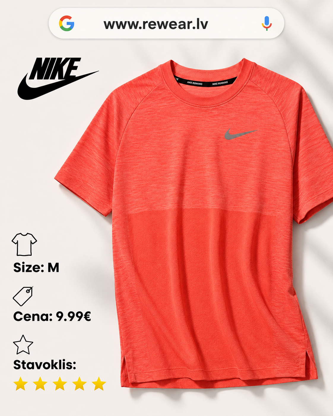 Nike Dri-FIT Running T-Shirt | M