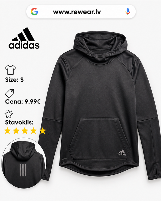 Adidas Climalite Performance Hoodie – Black -S-