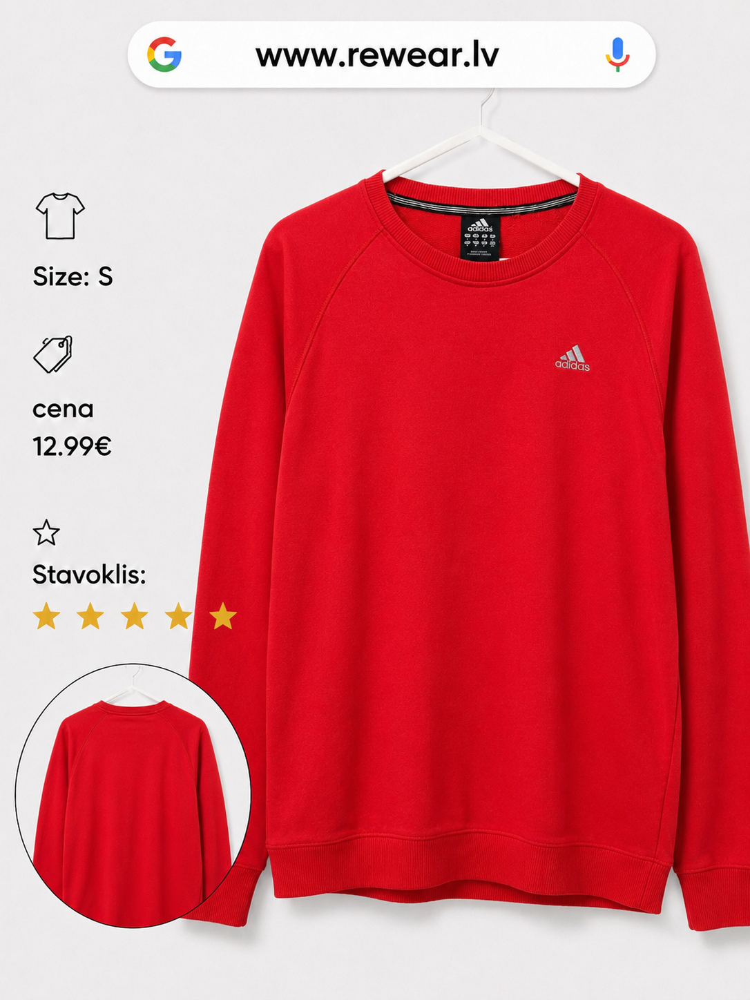 Adidas Performance Essentials sporta džemperis – Sarkans – S