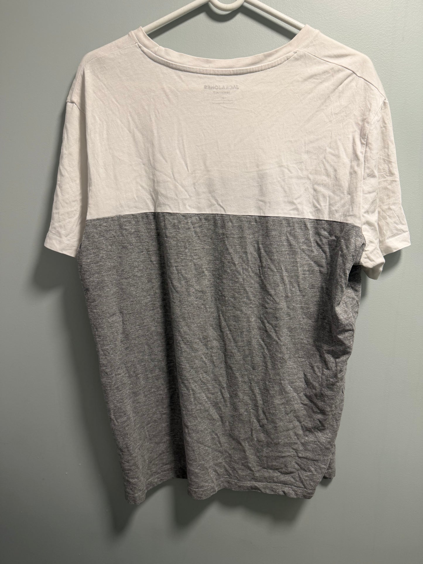 Jack & Jones T-krekls XL – Balts/Pelēks